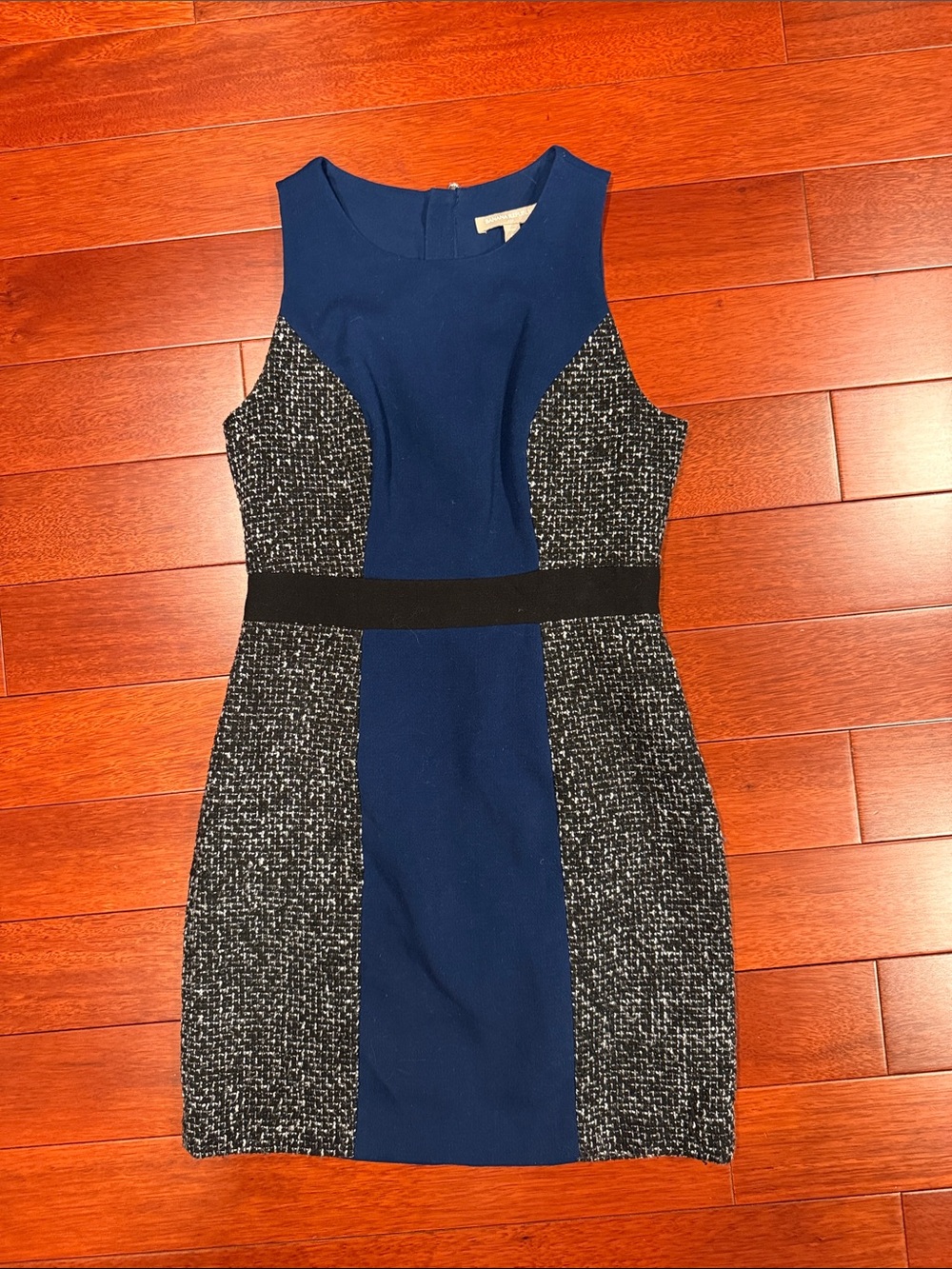 Banana Republic Navy and Black Tweed Sheath Mini Dress